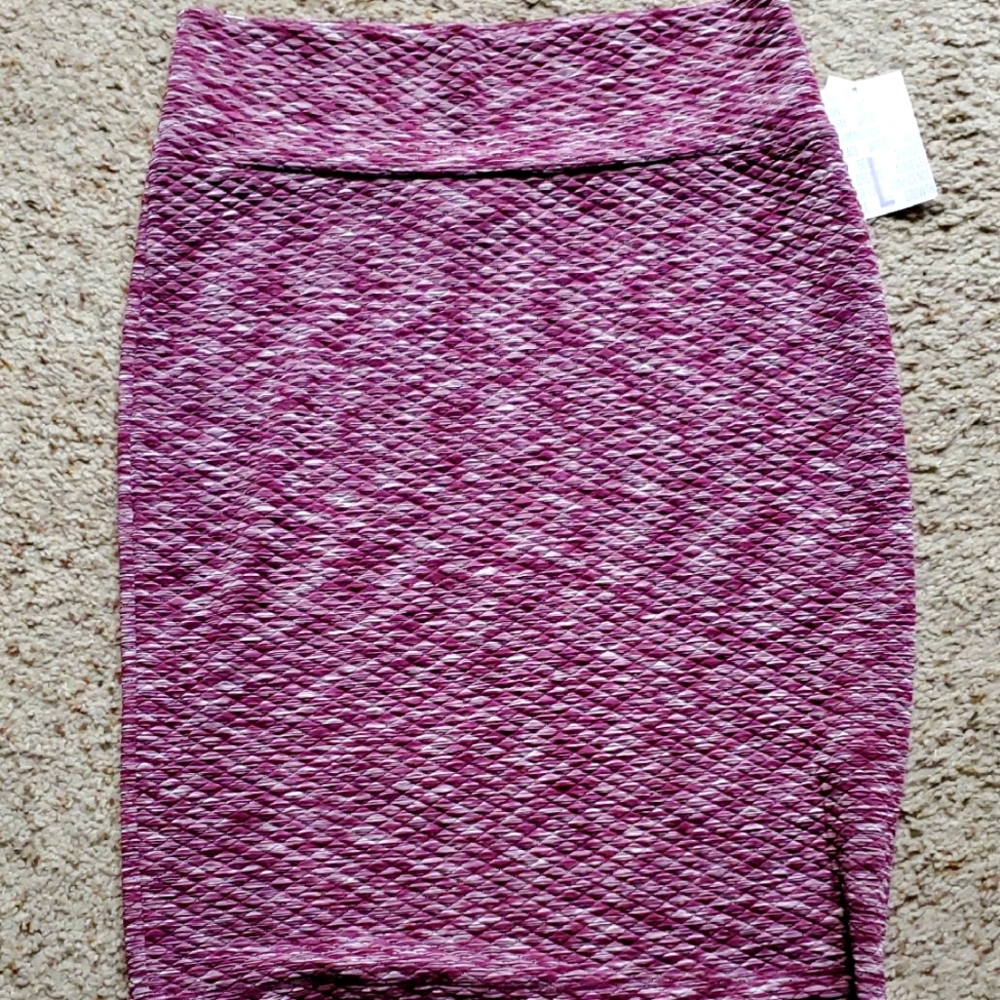 #CAS25 (CH) NWT LuLaRoe Cassie Textured Midi Pencil Skirt